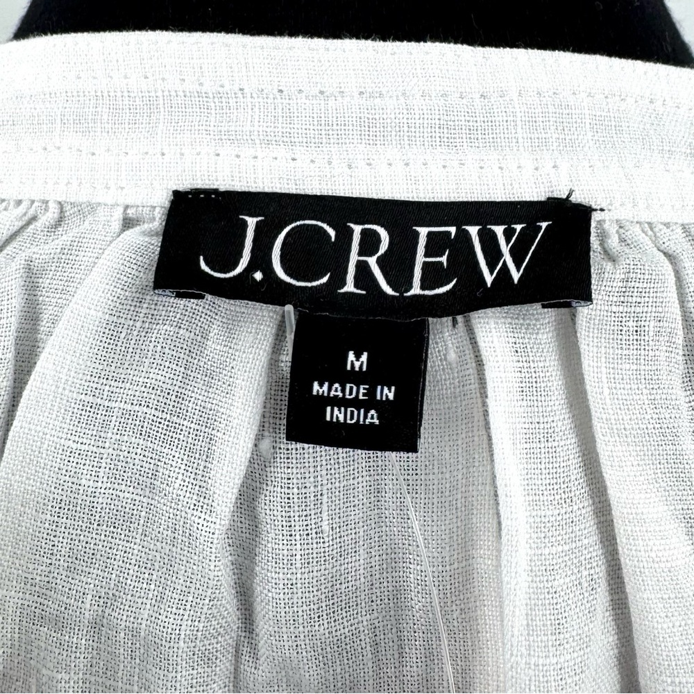 J. Crew White Linen Cabana Top Size M NWT - Picture 4 of 14
